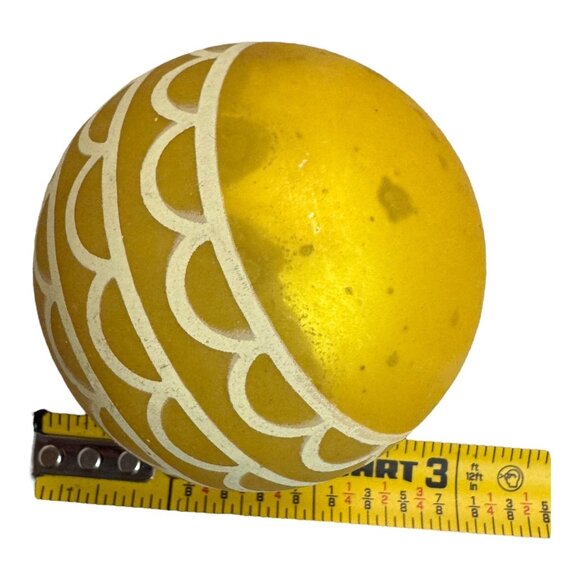 Vintage Gold Glass Christmas Ornaments Set Of 12 Coby Glass Handcrafted Glitter - Picture 5 of 10